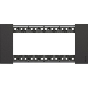 Рамка, немецкий стандарт, цвет черный, 1шт., на 6 модулей, KA4806KG, Bticino, Living now.