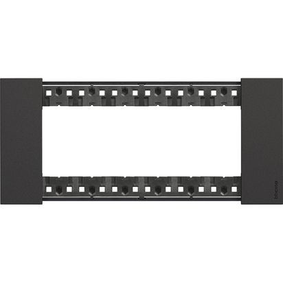 Рамка, немецкий стандарт, цвет черный, 1шт., на 6 модулей, KA4806KG, Bticino, Living now. Рамка, немецкий стандарт, цвет черный, 1шт., на 6 модулей, KA4806KG, Bticino, Living now.