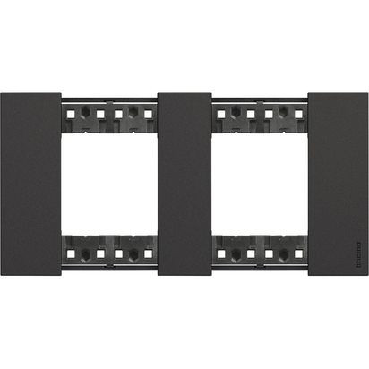 Рамка, немецкий стандарт, цвет черный, 1шт, для 2+2 модулей (4 мод. 2 места), KA4802M2KG, Bticino, Living now. Рамка, немецкий стандарт, цвет черный, 1шт, для 2+2 модулей (4 мод. 2 места), KA4802M2KG, Bticino, Living now.