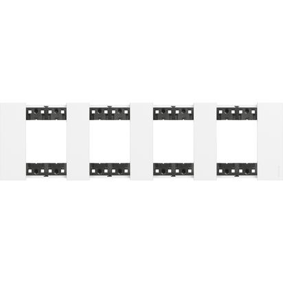 Рамка, немецкий стандарт, цвет белый, 1шт, для 2+2+2+2 модулей (8 мод. 4 места) , KA4802M4KW, Bticino, Living now. Рамка, немецкий стандарт, цвет белый, 1шт, для 2+2+2+2 модулей (8 мод. 4 места) , KA4802M4KW, Bticino, Living now.