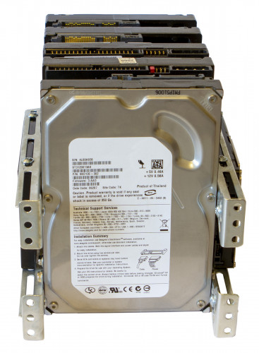 Подставка/Racks для 5-ти жестких дисков 3.5" HDD/SSD + 2 HDD 2.5", металл, оцинкованные направляющие