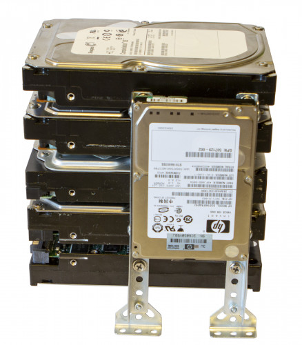 Подставка/Racks для 5-ти жестких дисков 3.5" HDD/SSD + 2 HDD 2.5", металл, оцинкованные направляющие