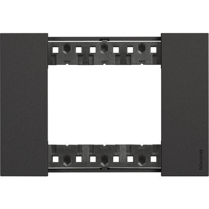 Рамка, немецкий стандарт, цвет черный, на 3 модуля, KA4803KG, Bticino, Living now. Рамка, немецкий стандарт, цвет черный, на 3 модуля, KA4803KG, Bticino, Living now.